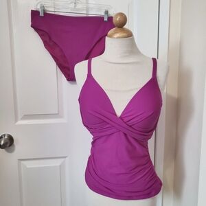 Apt 9 Purple 2 Piece Swimsuit Set Women's Size Medium Large